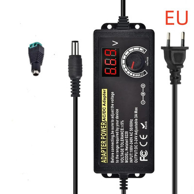 AC to DC Power Supply Adjustable Laboratory Supply Power Source 3V-24V-3A Portab