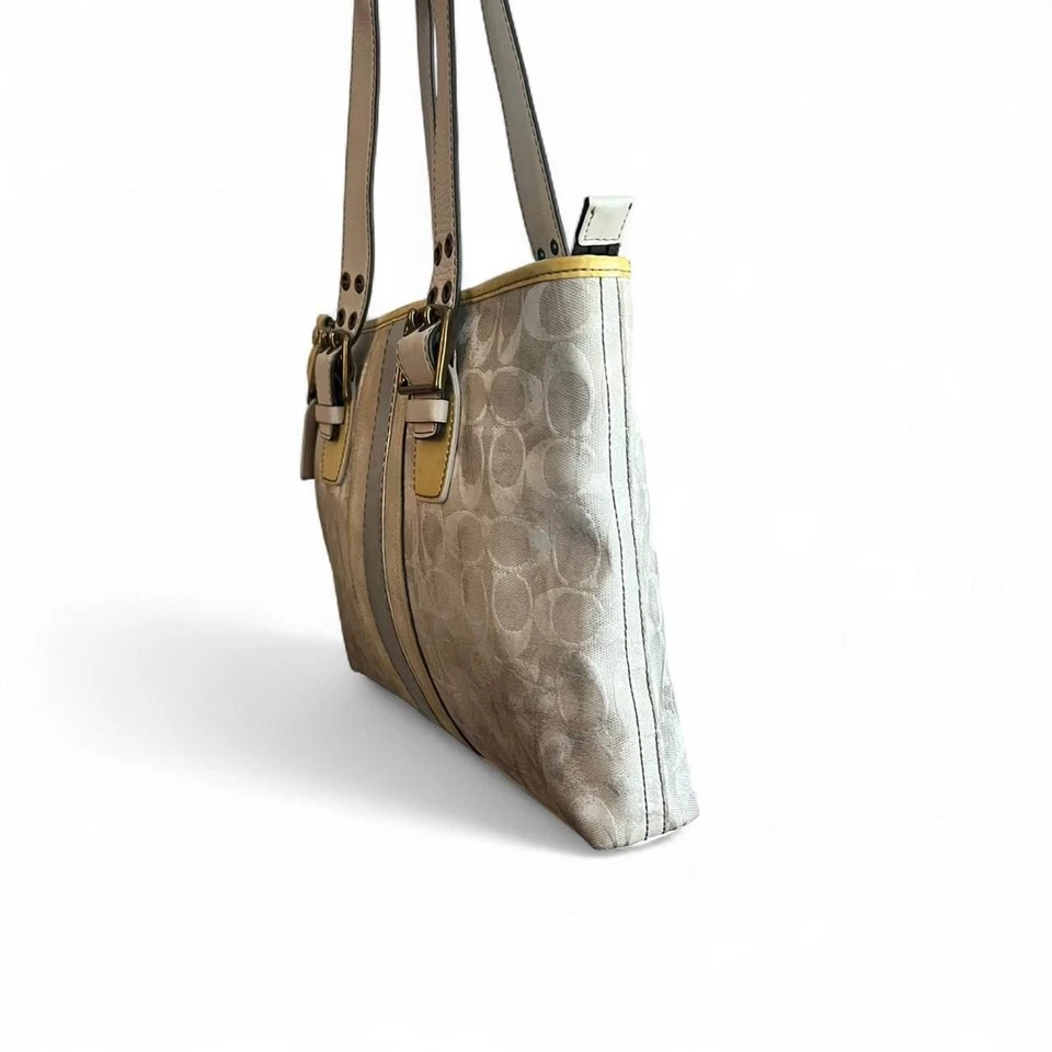 Coach Signature Limited Edition Metallic Silver Slim Tote  - Image 4 of 4