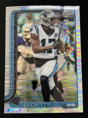 2025 Topps Chrome Football #38 Xavier Legette Carolna Panthers Pulsar Refractor