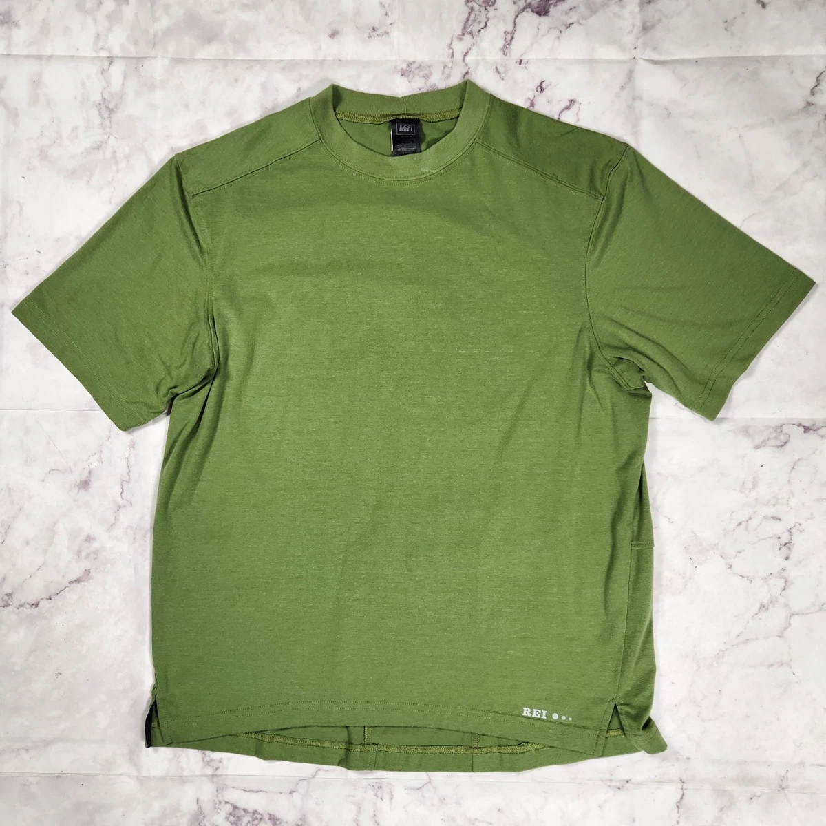 T-shirt REI Homme Vert Moyen - Manches Courtes - Parfait Pour Camping Et Randonnée