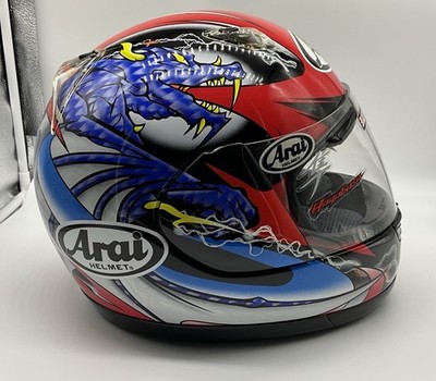 Arai Blue Dragon Sz Med 7-7 1/2 Dragon Vintage Preown Made In