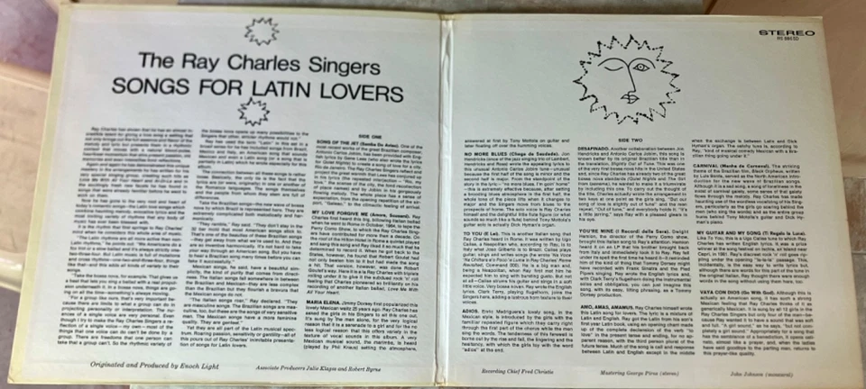 The Ray Charles Singers "Songs For Latin Lovers" 12" Vinyl LP (S VG/R VG) Foto 3 de 4
