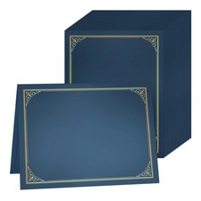 Certificate Holders Blue, 30 Packs, New Pattern , Diploma Covers Gold Foil Bo...