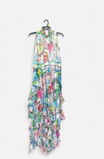 Alice + Olivia x Basquiat multicoloured graphic print maxi dress