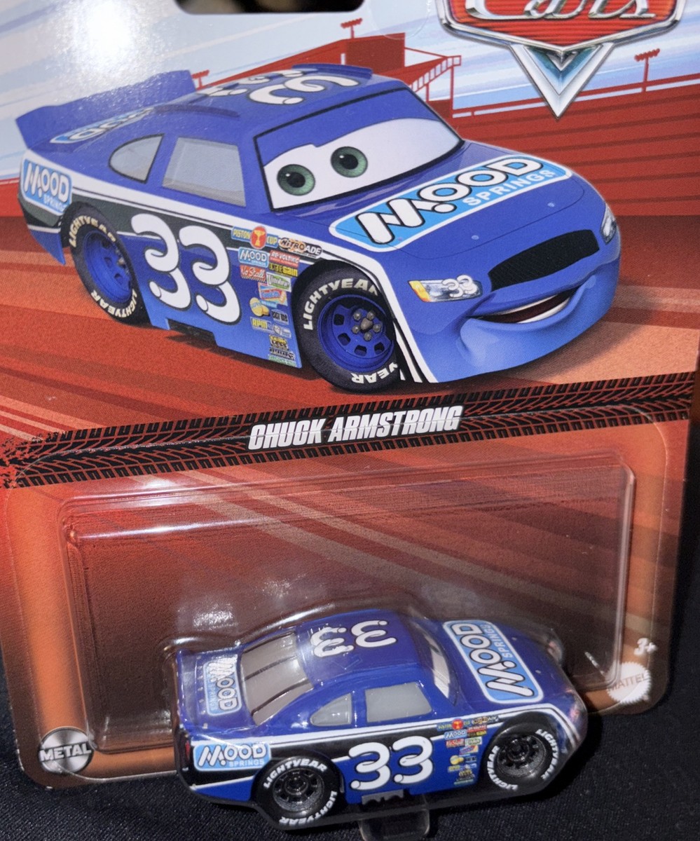Disney Pixar Cars Chuck Armstrong #33 Mood Springs 1:55 Diecast