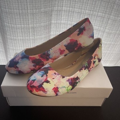 DREAM PAIRS Women's Size 6 Sole-Simple Ballerina Walking Flat Shoes Floral