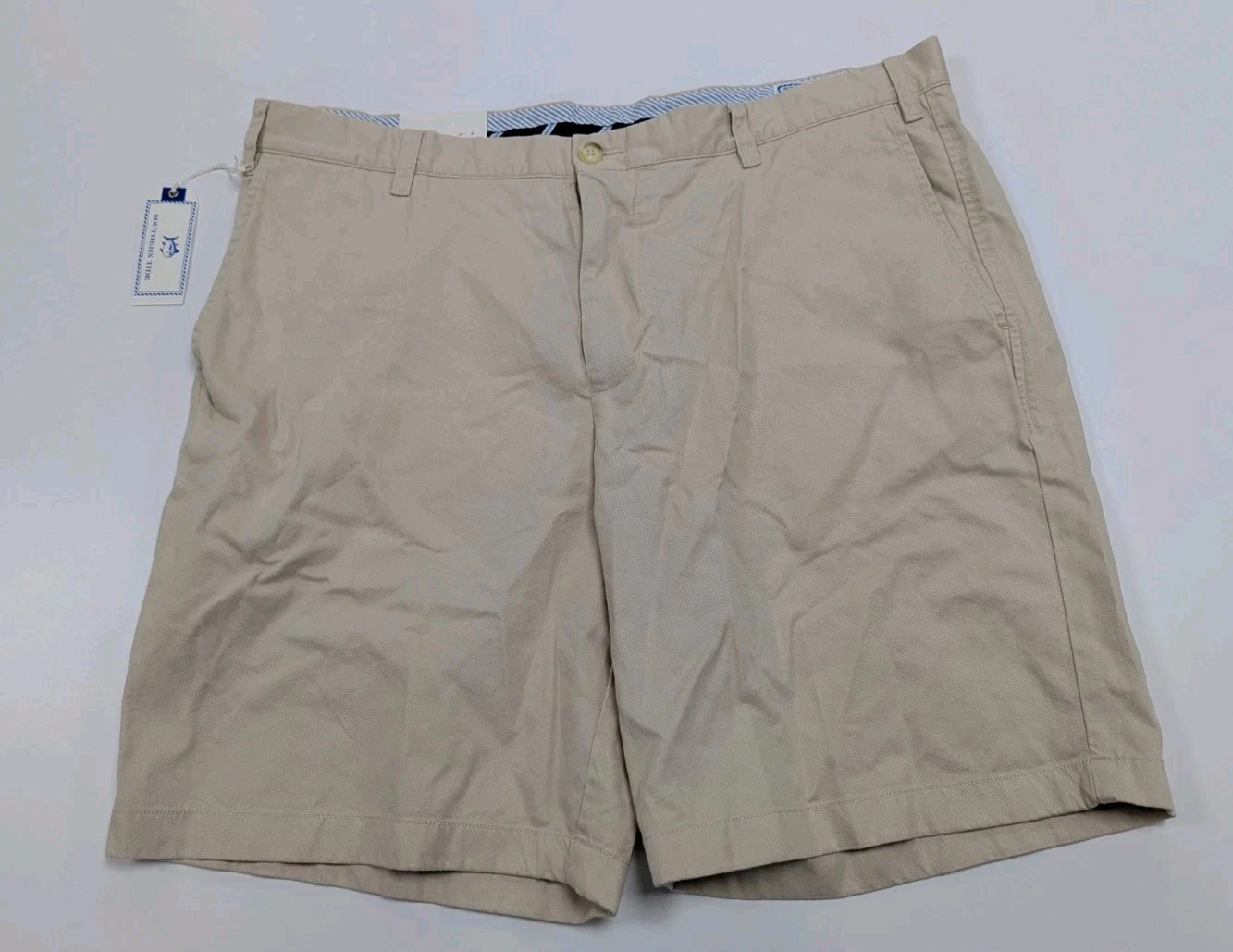 Mens Southern Tide Skipjack Shorts Pima Cotton Khaki (Stone) 9" Inseam Sz 40