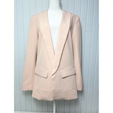 White House Black Market Relaxed Blazigan Blush Pink Open-Front Blazer size 6