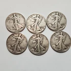 Walking Liberty Half Dollars Lot of 6 1935-1943