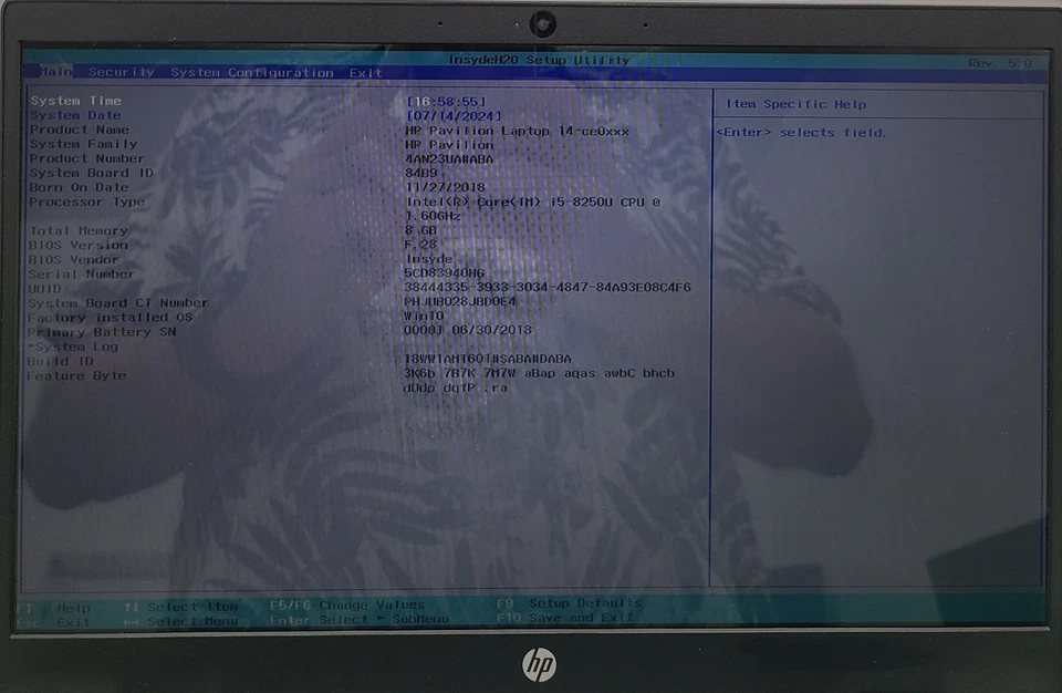 Notebook HP Pavilion 14-ce0068st Intel i5-8250U 8GB RAM SEM HD/OS (FL) - Imagem 2 de 4