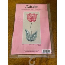 Vintage Anchor Retro Tulip Crewel Embroidery Kit Complete in Original Bag PE640