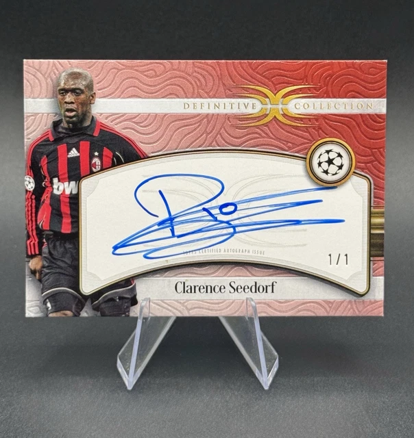 Topps Definitive UCC Clarence Seedorf 1/1 One Of One On Card Auto AC Milan LA-CS