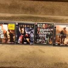 LOT OF 4 PS3 Games - The last of us, Iron Man, GTA 4, MW2 Playstation 3