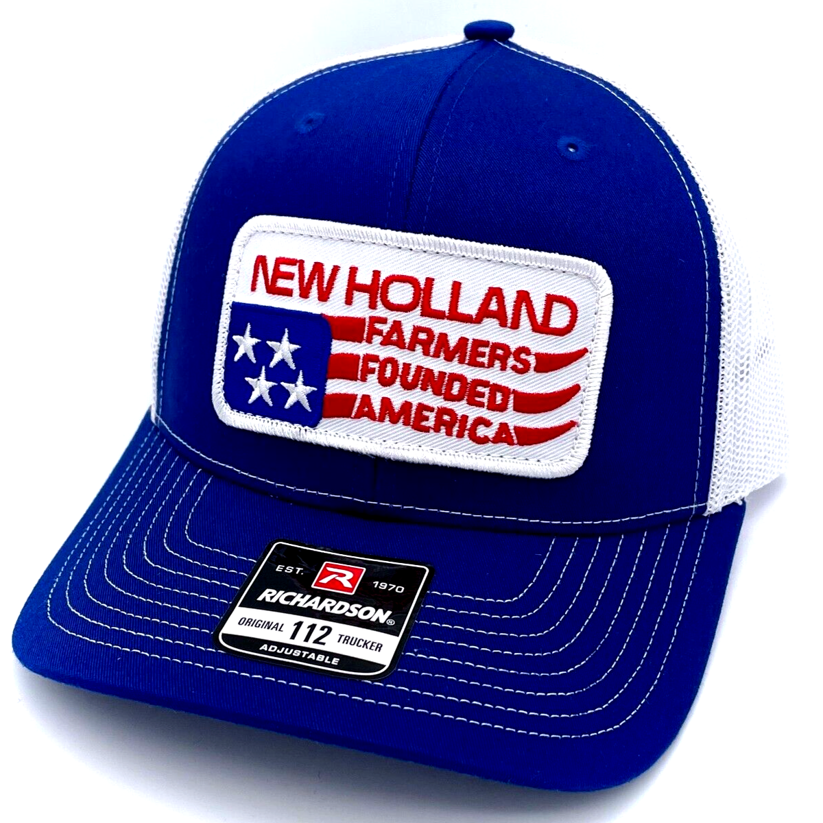 Casquette Snapback Vintage Ford New Holland - Marque K-Products, Bleue, Style Trucker