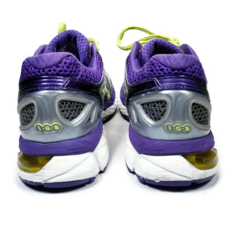 Asics Gel Kayano 21 Silver Purple Lime Running Training Shoes Womens Sz 7.5 - Image 4 of 4