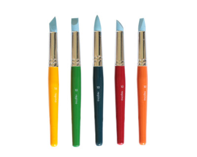 5x Silikonpinsel Gr. 10 - Silikon Shaper für Acrylfarben Gummi Pinselset Repino