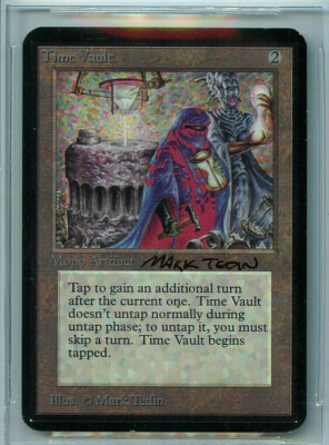 MTG Alpha Time Vault BGS 8.5 NM-MT+ BAS 10 Signed Magic Card MTG Alpha Time Vault BGS 8.5 NM-MT+ BAS 10 Signed Magic Card