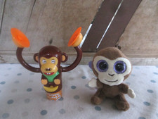 Ty Beanie Boos Clip Coconut Monkey Ty Baby Chimp & Kidsmania Wacky Monkey Friend