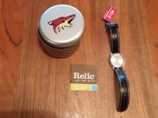 PHOENIX COYOTES season ticket holder team gift RELIC watch in custom tin (MINT)