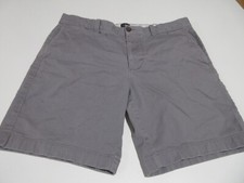 Sz 34 actual 32"x8" J Crew Shorts Men's Cotton Chino Preppy Gray Casual