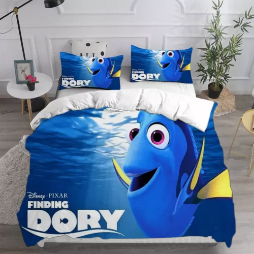 Kids 3D Finding Nemo Bedding Set Bedroom Duvet Cover Single Double Pillowcase - Picture 3 of 11