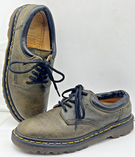 VTG Dr. Martens 8035 Olive Green Oxford Shoes Made in England Size UK 5/US 7
