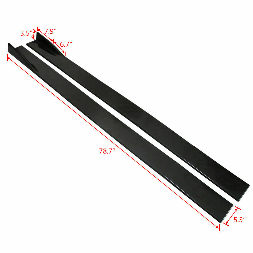 Gloss 78.7'' Side Skirt Extension Rocker Panel Splitter Lip