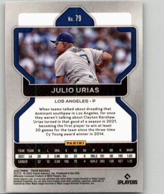 2022 Panini Prizm Julio Urias #79 Los Angeles Dodgers