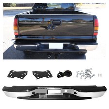 Chrome Rear Bumper Fit For 1999-2007 Chevy Silverado Gmc Sierra 1500 2500