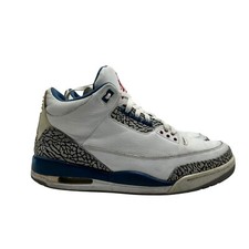 Nike Air Jordan 3 Retro True Blue Men's Size 12 US 136064-104 White Leather Shoe