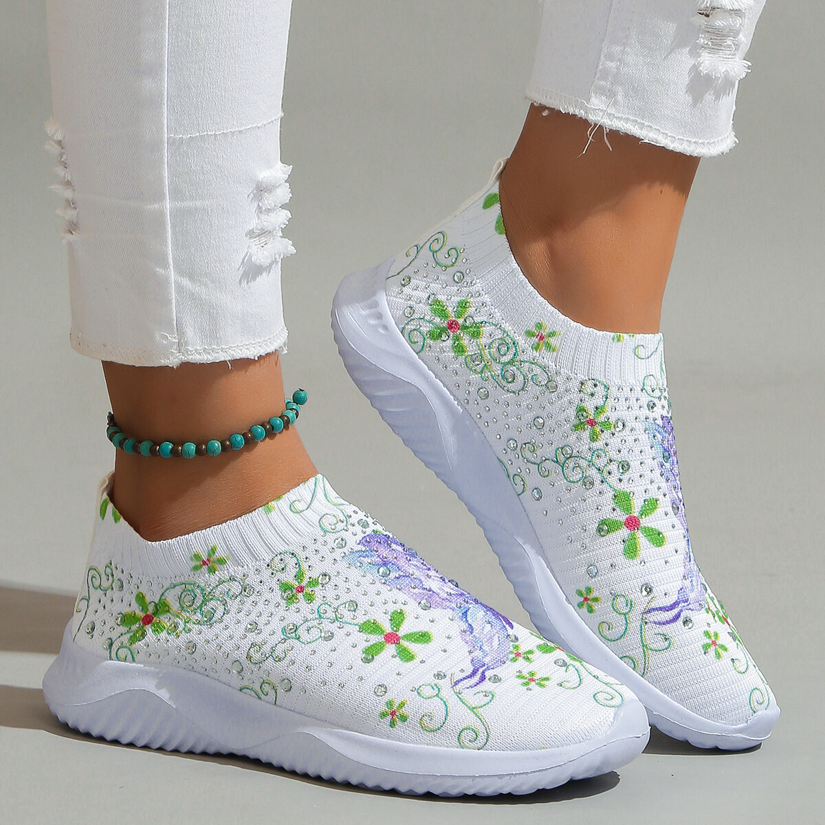 Womens Studded Running Shoes Tennis Walking Sneakers Gym Sports