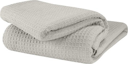 Soft & Cozy King Size Cotton Blanket - Breathable Waffle Design for All Seasons - Picture 3 of 9