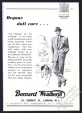 1948 Bernard Weatherill man's suit illustrated vintage fashion print ad