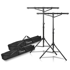 Sound Town 2x DJ Lighting Stand, Adjustable, Holds 4 Can, 9 ft STLS-T09-PAIR 