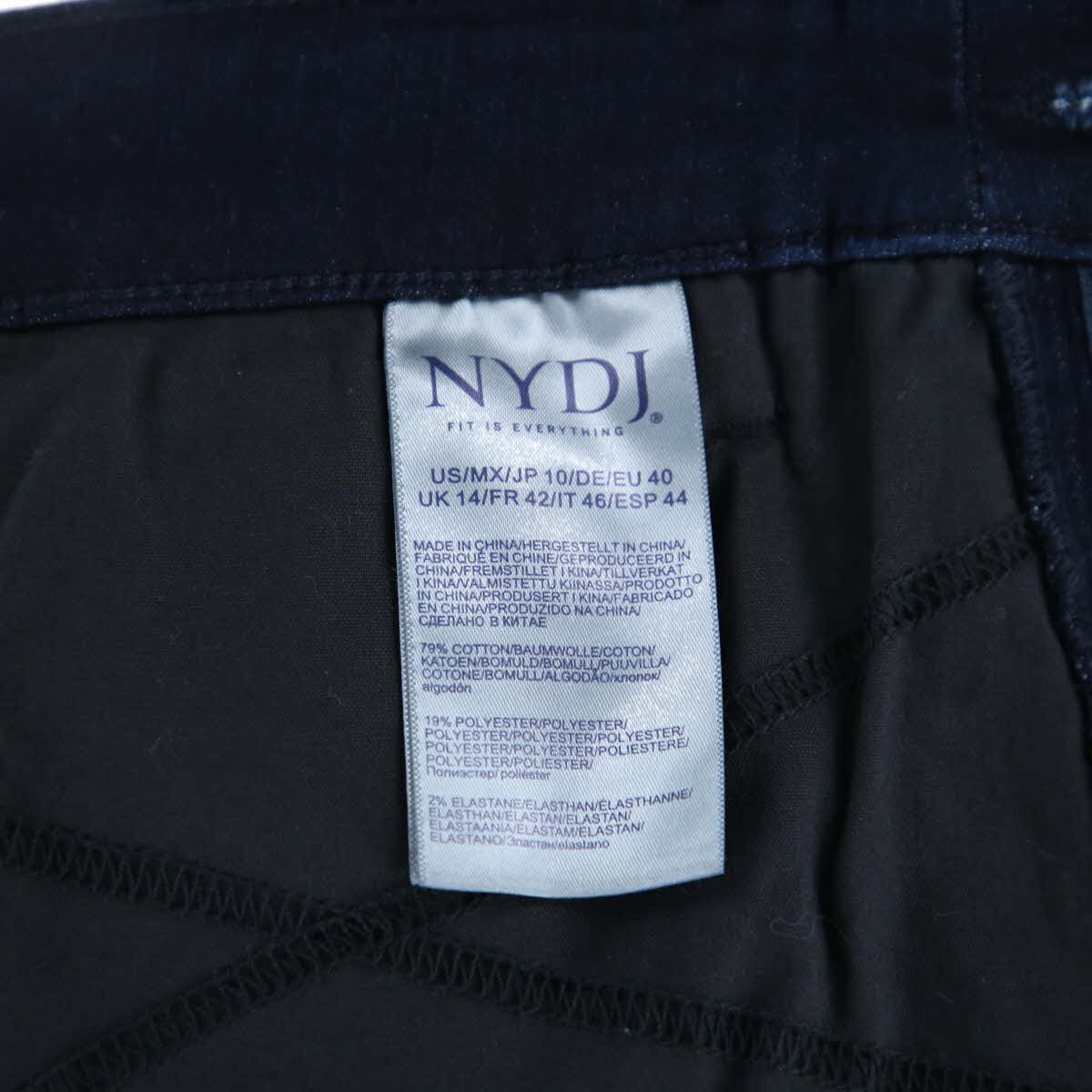 NYDJ Misses Teresa Trouser Wide Leg Jeans MTEN737T Dark Enzyme Women's 30 NEW
