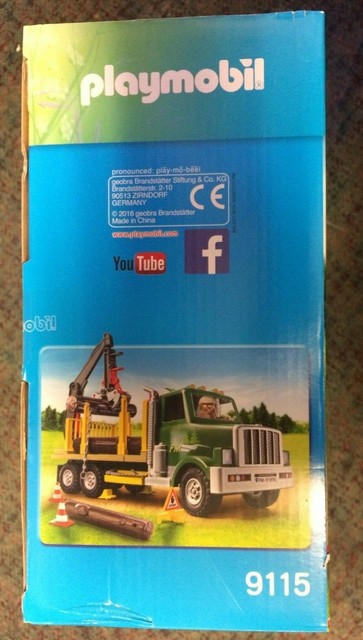 playmobil timber truck with crane