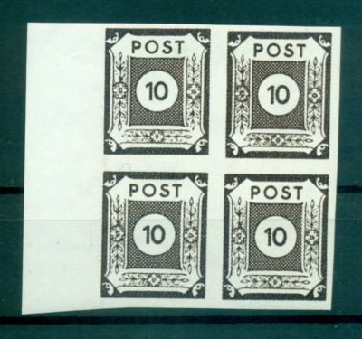 DEUTSCHLAND ALLIIERTE BESETZUNG. Sowjetzone Ostsachsen 1945 10 Pf 4er Block 