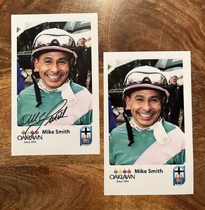 Jockey Mike Smith Autographed 8.5 x 5.5” Photograph
