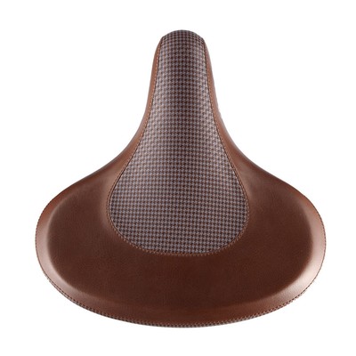 Selle Vélo Singlespeed Avec Ressort – VL6067 – Peau Brune Et Rivets – Neuf