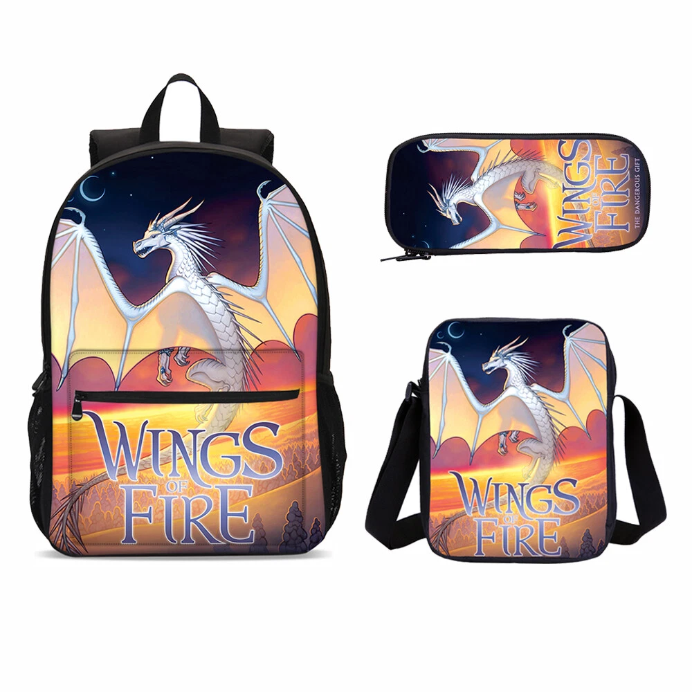 Wings of Fire Dragon Anime Backpack Set for Boys and Girls