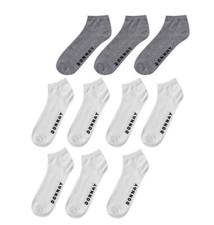 Image of Donnay 10 Pack Trainer Socks Mens Gents Stamp Ribbed Design Size 7-11
