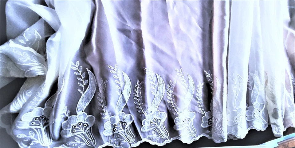 INNA Transparente TELA BLANCA ITALIANA Restos W 20,5 "x 14 yd.11" Foto 4 de 4