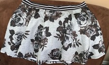 JUSTICE SKORT GRAY FLORAL SIZE 14 FLOWY ROSES SUPER CUTE