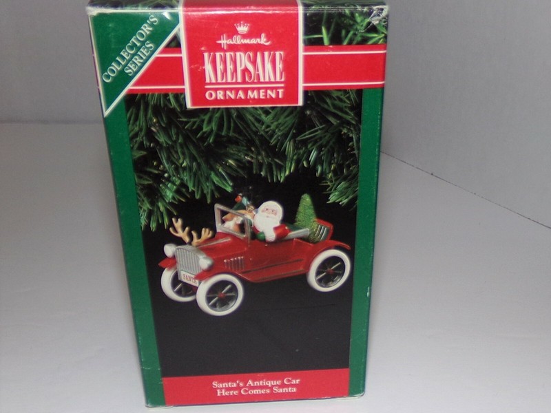 HALLMARK KEEPSAKE ORNAMENT "SANTA'S ANTIQUE CAR" SWEET HOLIDAY TREASURE