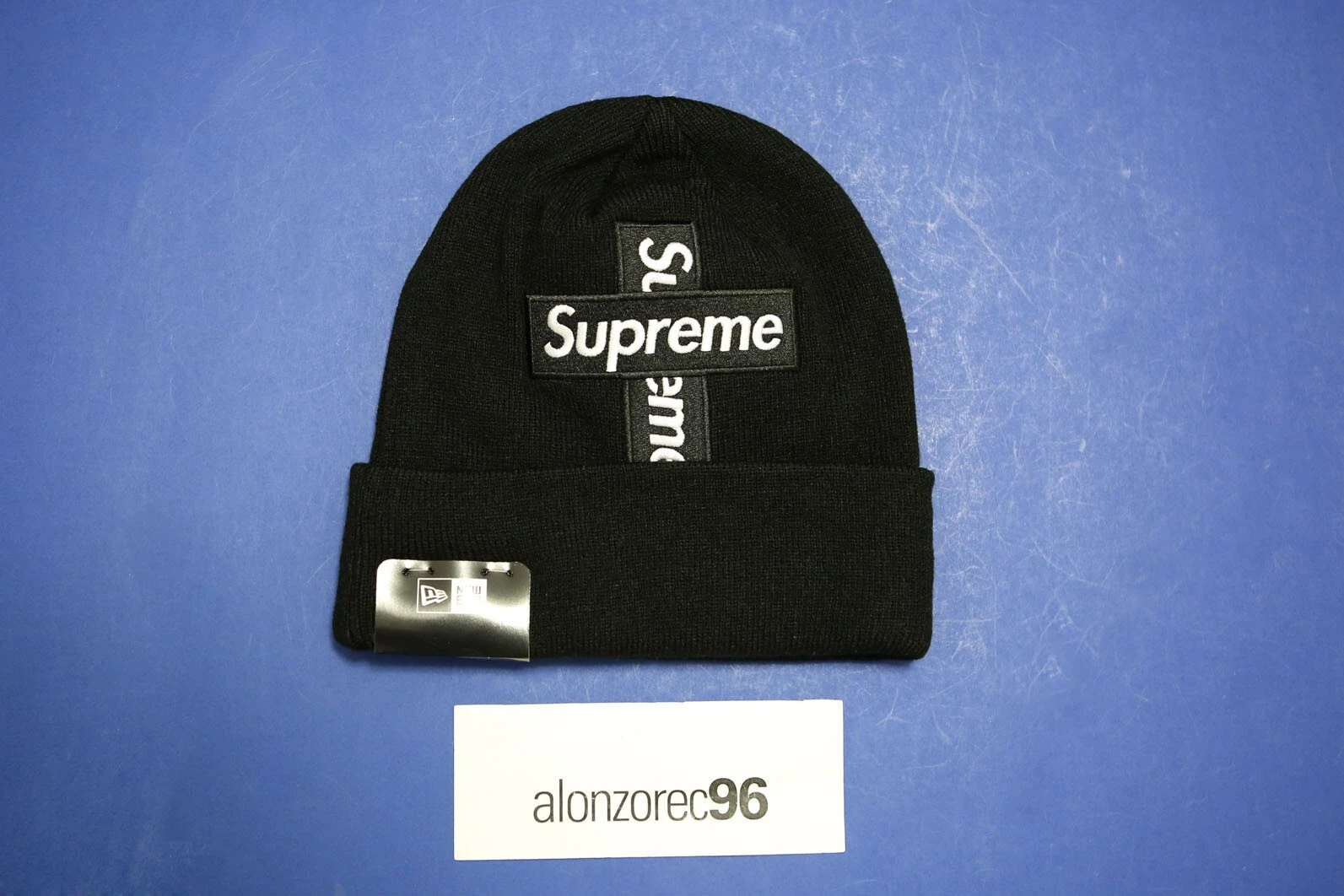 Supreme croix noire Beanie FW20 MBGH