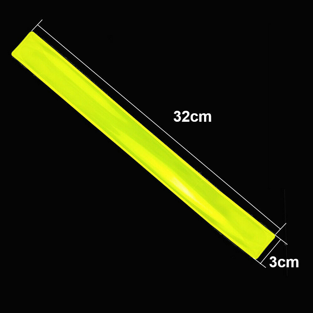 Reflective High Viz Slap Wrap Armband Ankle Trouser Band Clip Bike Cycle