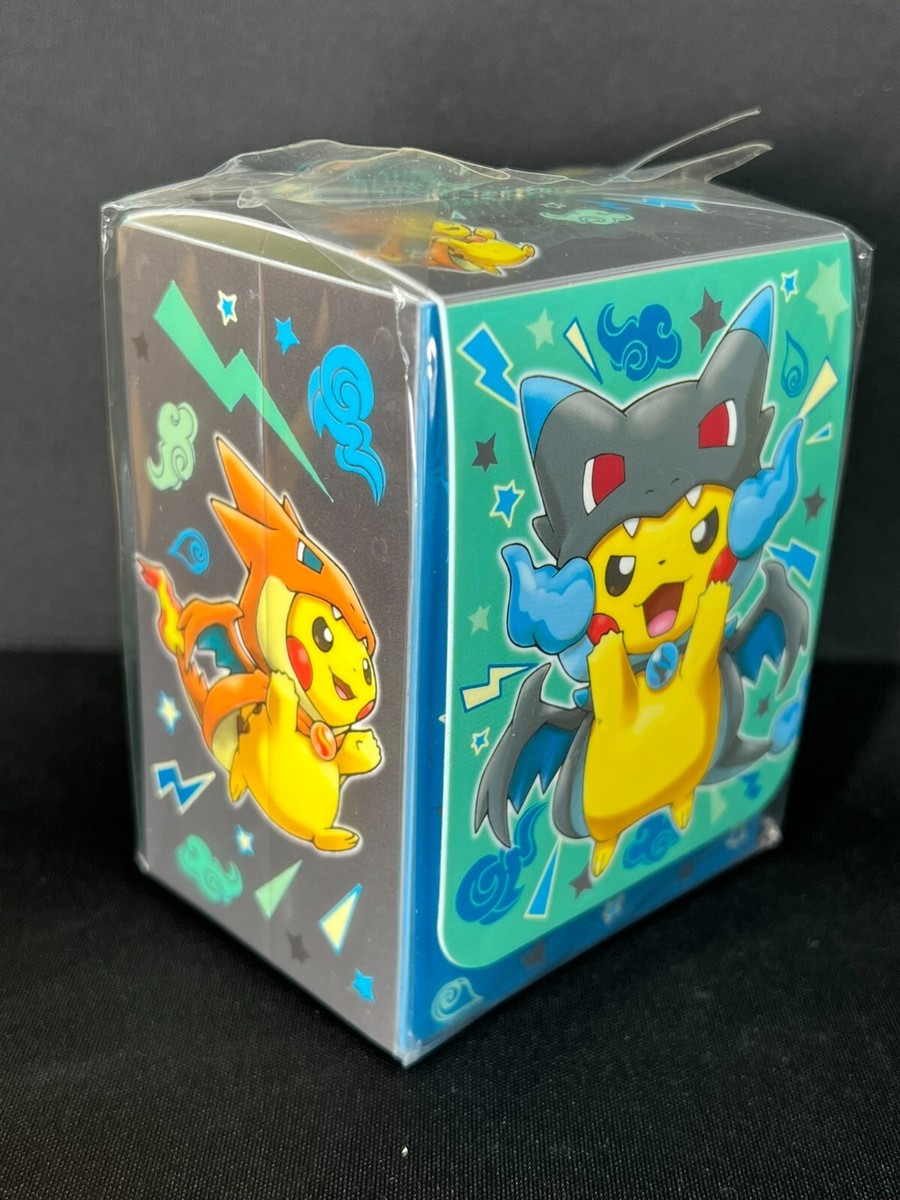 Mega Charizard X Poncho Wearing Pikachu Deck Box Pokemon Center