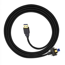 Thumbscrew USB 3.0 Type-A Male to Type-B Male for Industrial Camera Scanner Disk