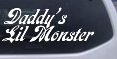 Daddys Lil Monster Car or Truck Window Laptop Decal Sticker 8X3.2