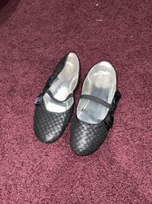 Piper Girls Flats Size 3 Black
